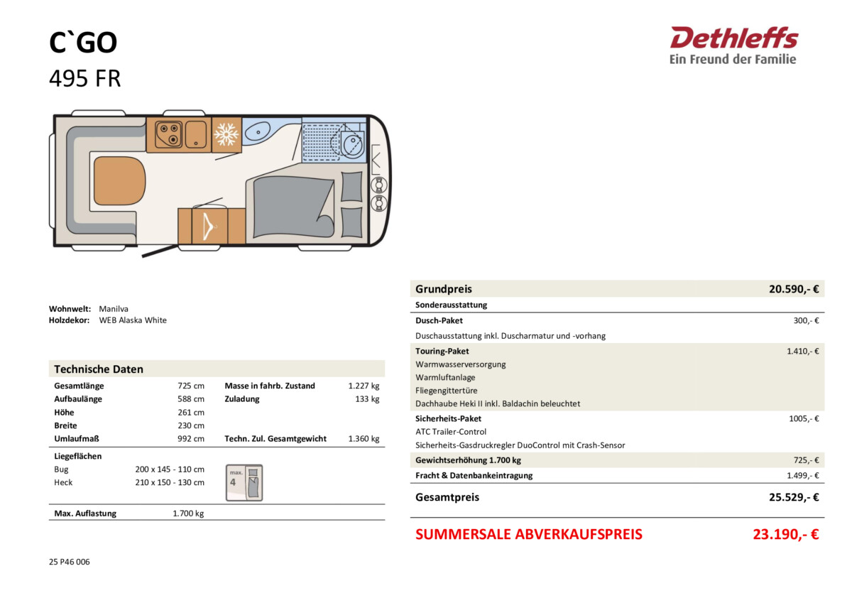 Dethleffs C´GO 495 FR – Bild 18
