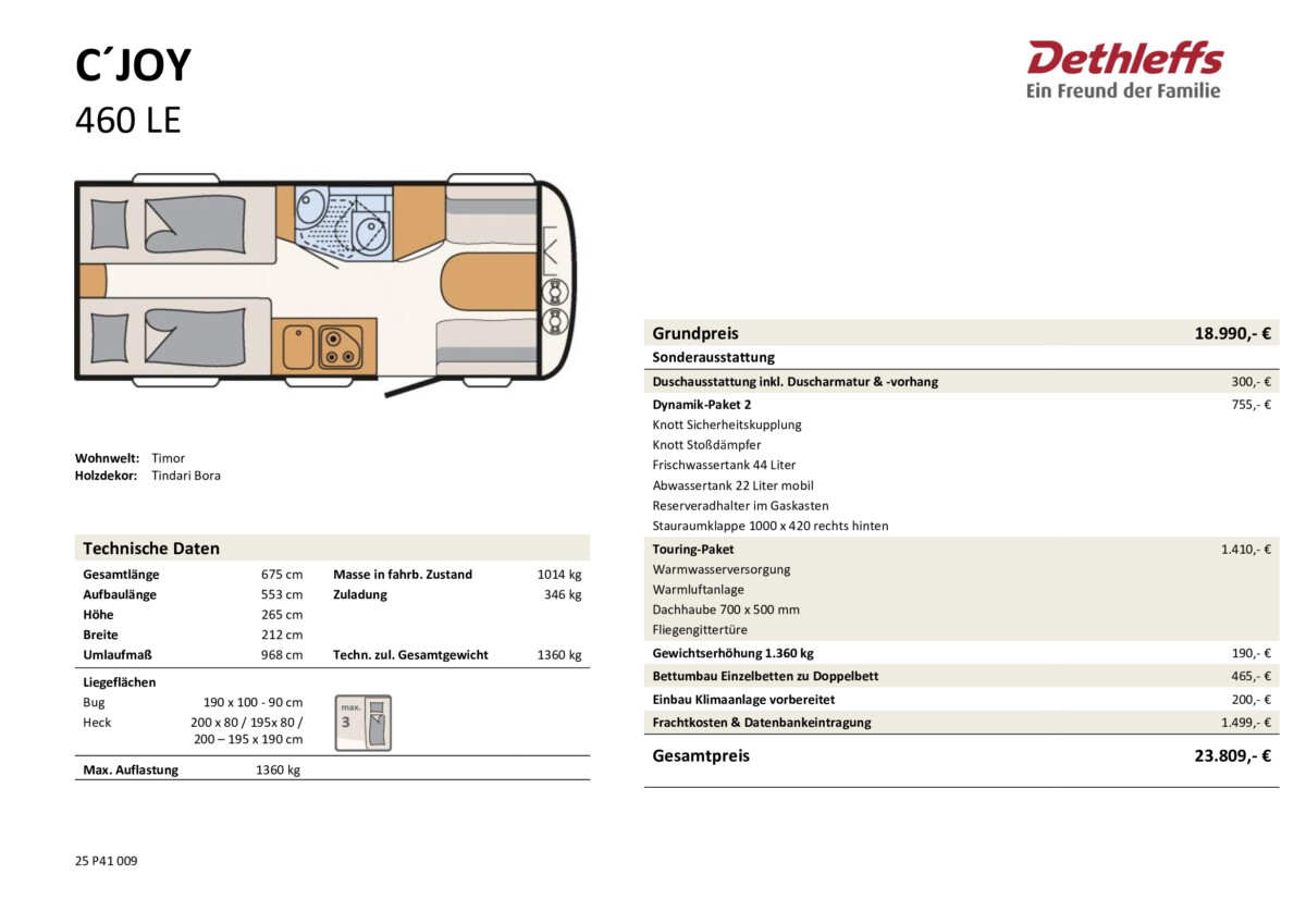 Dethleffs C´JOY 460 LE Modell 2025 – Bild 3