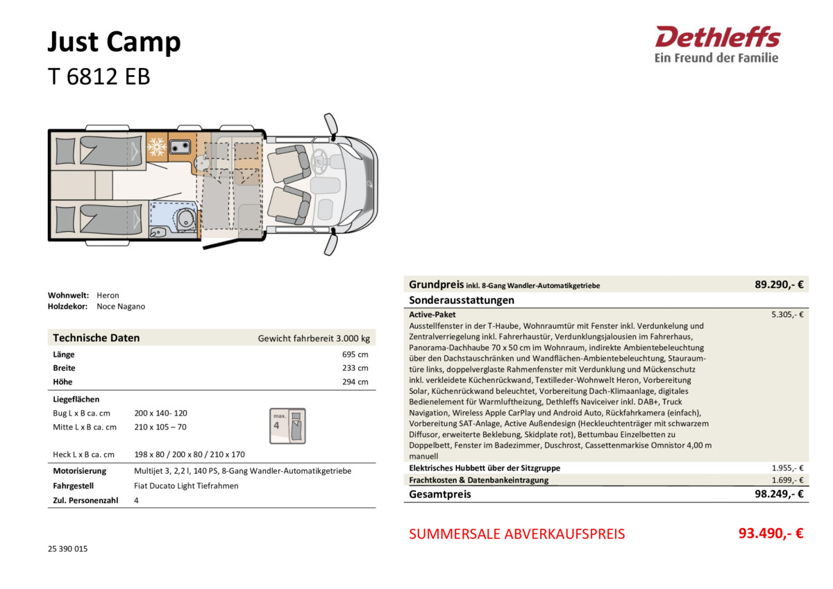 Dethleffs Just Camp T 6812 EB "ACTIVE" mit AUTOMATIK – Bild 45