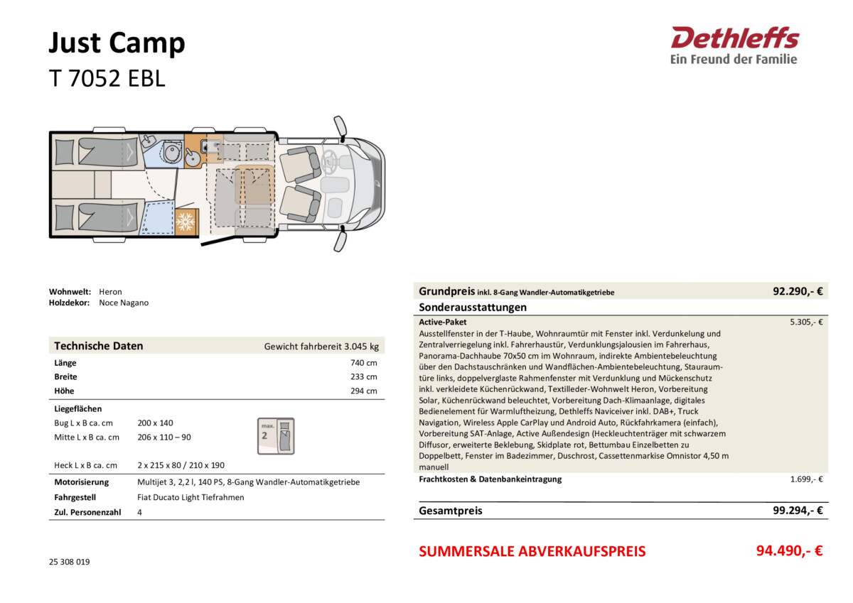 Dethleffs Just Camp T 7052 EBL "ACTIVE" mit AUTOMATIK – Bild 44