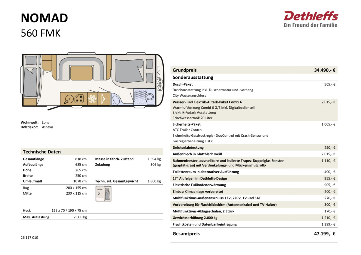 Dethleffs Nomad 560 FMK Modell 2025 – Bild 3