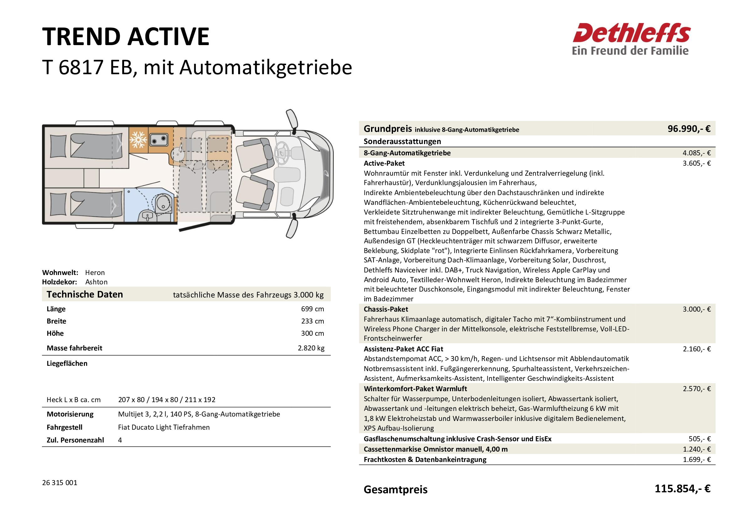 Dethleffs Trend T 6817 EB Active Automatik – Bild 31