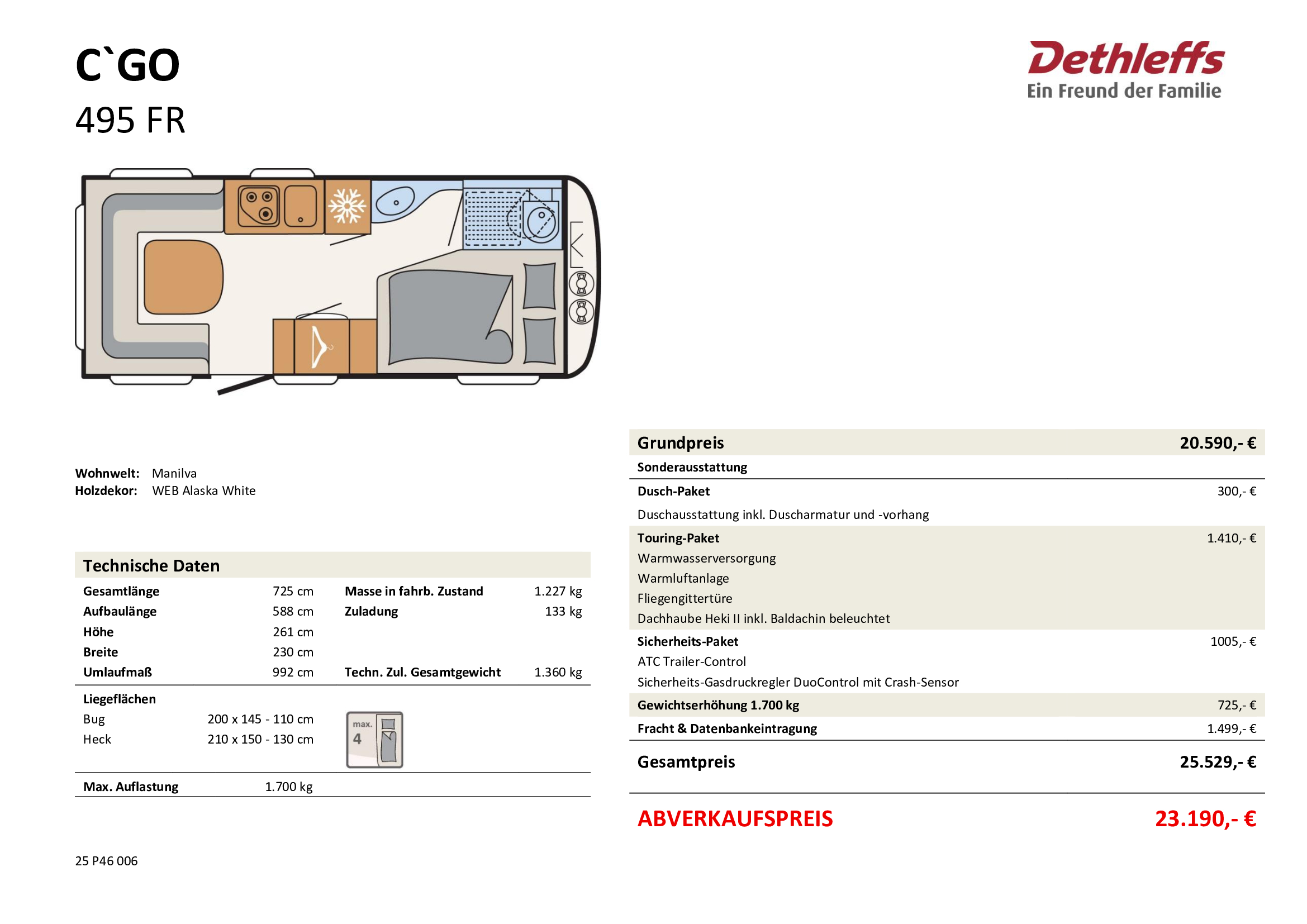 Dethleffs C´GO 495 FR – Bild 18
