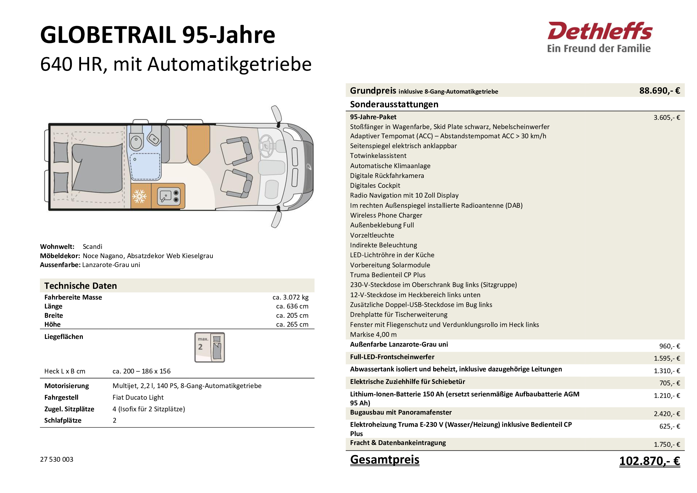Dethleffs Globetrail 640 HR 95-Jahre mit Automatik – Bild 3